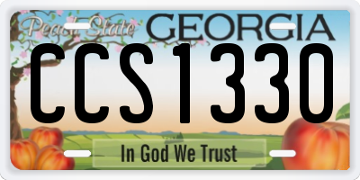 GA license plate CCS1330