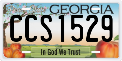 GA license plate CCS1529