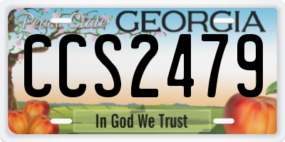 GA license plate CCS2479
