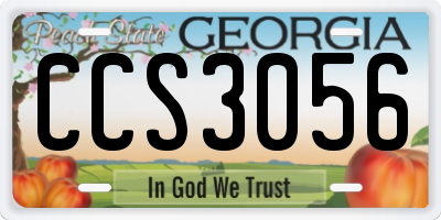 GA license plate CCS3056