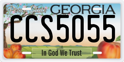 GA license plate CCS5055
