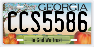 GA license plate CCS5586
