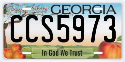 GA license plate CCS5973