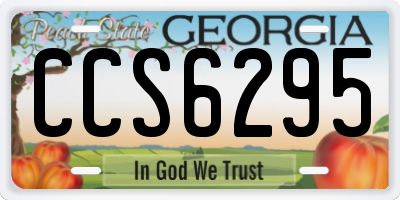 GA license plate CCS6295