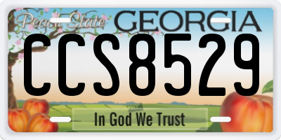 GA license plate CCS8529