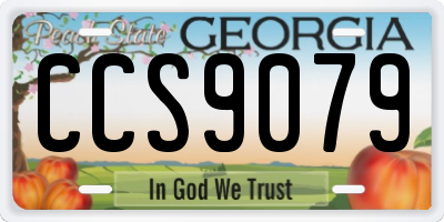 GA license plate CCS9079