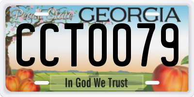 GA license plate CCT0079
