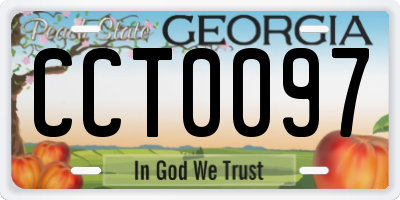 GA license plate CCT0097