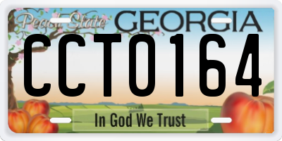 GA license plate CCT0164