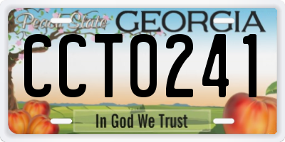 GA license plate CCT0241