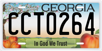 GA license plate CCT0264