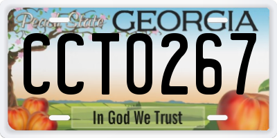 GA license plate CCT0267
