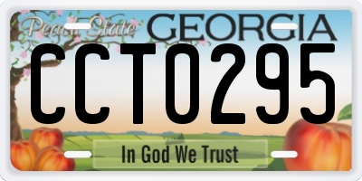 GA license plate CCT0295