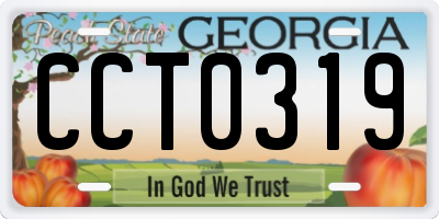 GA license plate CCT0319