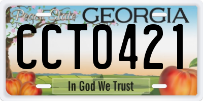 GA license plate CCT0421