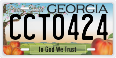 GA license plate CCT0424