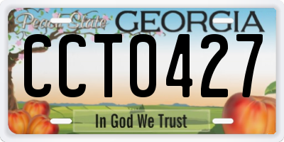 GA license plate CCT0427