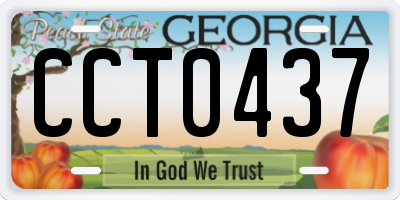 GA license plate CCT0437