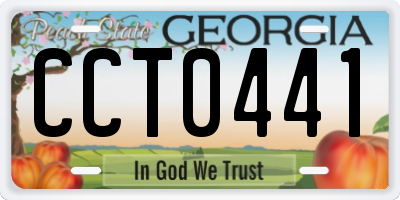 GA license plate CCT0441