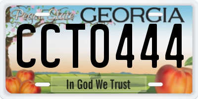 GA license plate CCT0444