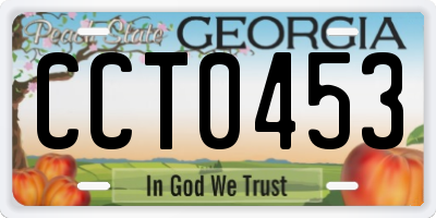 GA license plate CCT0453
