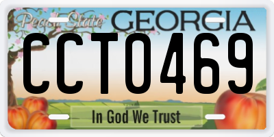 GA license plate CCT0469