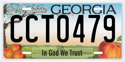 GA license plate CCT0479