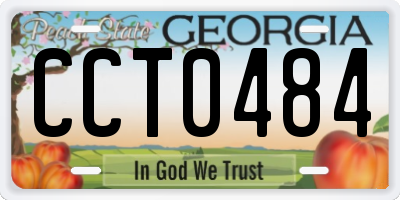 GA license plate CCT0484