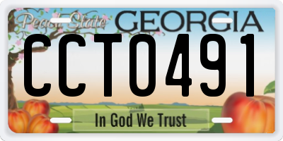 GA license plate CCT0491