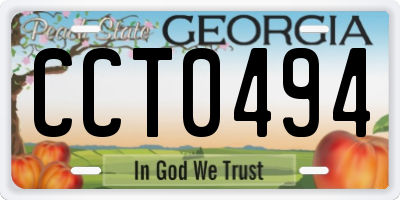 GA license plate CCT0494