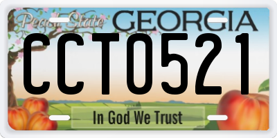GA license plate CCT0521