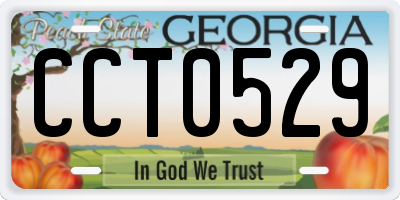 GA license plate CCT0529