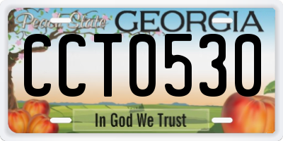 GA license plate CCT0530