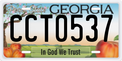 GA license plate CCT0537