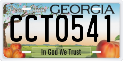 GA license plate CCT0541