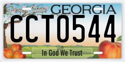 GA license plate CCT0544