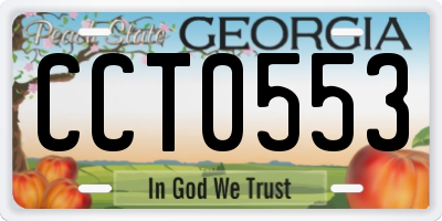 GA license plate CCT0553