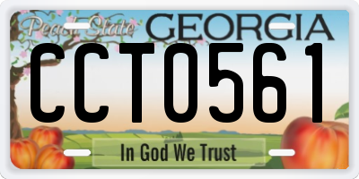 GA license plate CCT0561