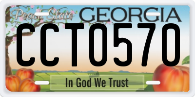 GA license plate CCT0570