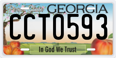 GA license plate CCT0593