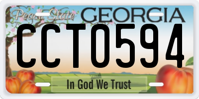GA license plate CCT0594
