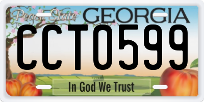 GA license plate CCT0599