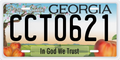GA license plate CCT0621