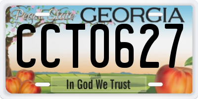 GA license plate CCT0627