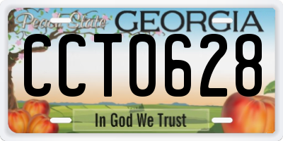 GA license plate CCT0628