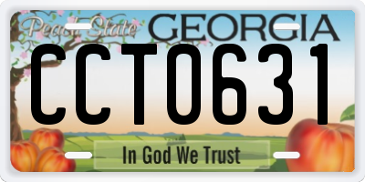 GA license plate CCT0631