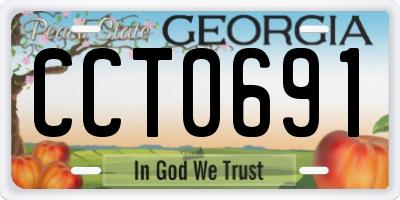 GA license plate CCT0691