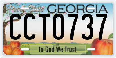 GA license plate CCT0737