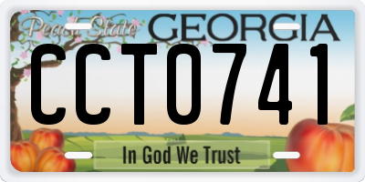 GA license plate CCT0741