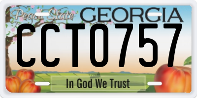 GA license plate CCT0757